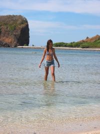 Maricaban Island has several sandy beaches along its southern coast. Here near Sepoc at the island's northern point.
