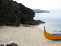 Misty day on a Maricaban beach.
