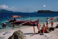 The beach on Sombrero Island is the most visited, and perhaps the best place in Balayan Bay for a swim and a picnic.