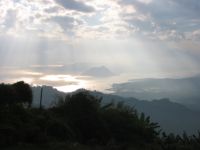 Morning light over Taal Lake as seen from the Tagaytay Ride.