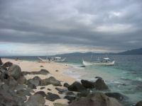 Dark clouds over Sombrero Island.