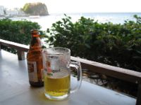 A cold San Miguel Beer at Point's Bar in Big Lalaguna.