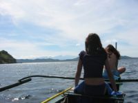 Maricaban Island and Mindoro as seen from just outside Eagle's Point resort in Anilao.