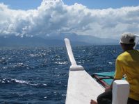 Passenger banka crossing the Verde Island Passage and heading for Puerto Galera.