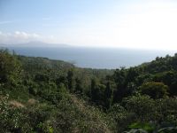 View towards Batangas from the San Teodoro road from Puerto Galera south towards Calapan.