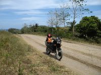 Taking a break near Bulalacao just north of the southern end of Mindoro's eastern road.