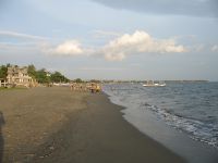 The long sandy beach in San Jose City.