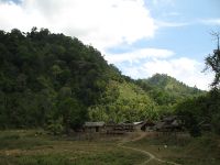 A Mangyan tribe settlement along the eastern road near Sablayan.