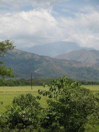 Mount Halcon seen from the western road.