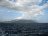 Mount Kalawite at Mindoro's northern point dominates the western horizon as the ferry sails towards Batangas Bay.