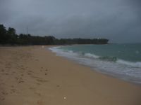 The beach at Pagudpud is famous, however due to a passing storm it does not look too inviting in this picture.