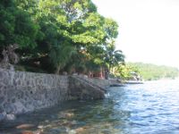 High tide along the sea wall.