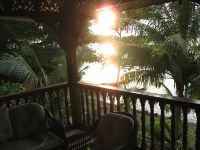 Dusk at the veranda.